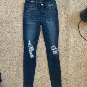 american eagle ripped jeggings